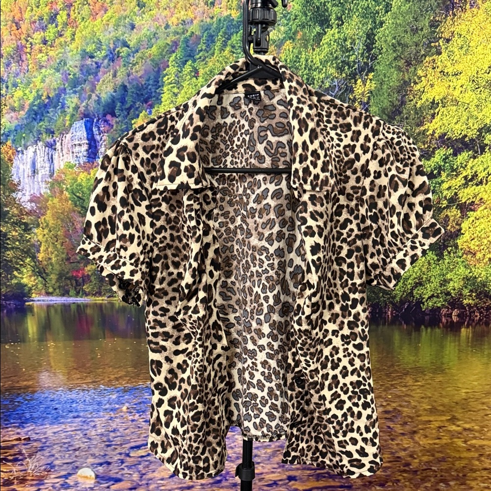 SHEIN Animal Print Blouse